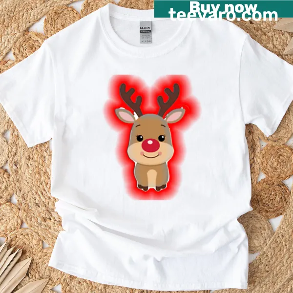 Sticker design featuring Rudolph on a t-shirt