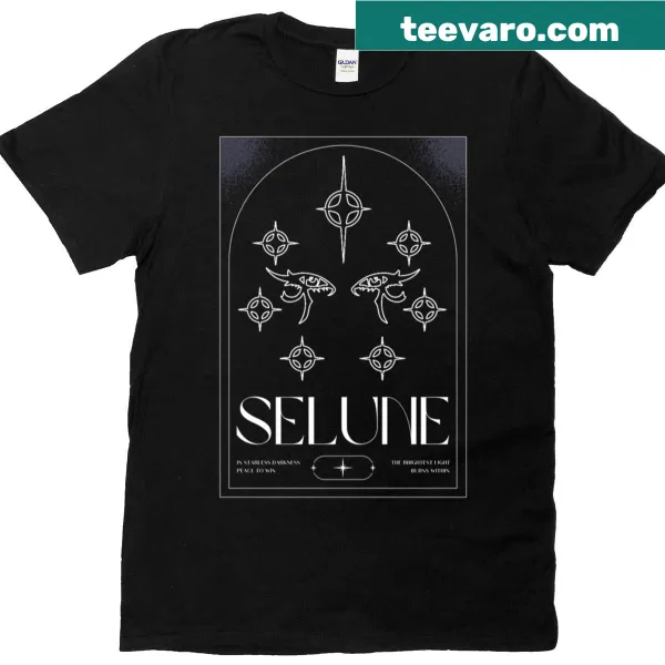 T-shirt featuring the enchanting illustration of Selune, the Moon Maiden