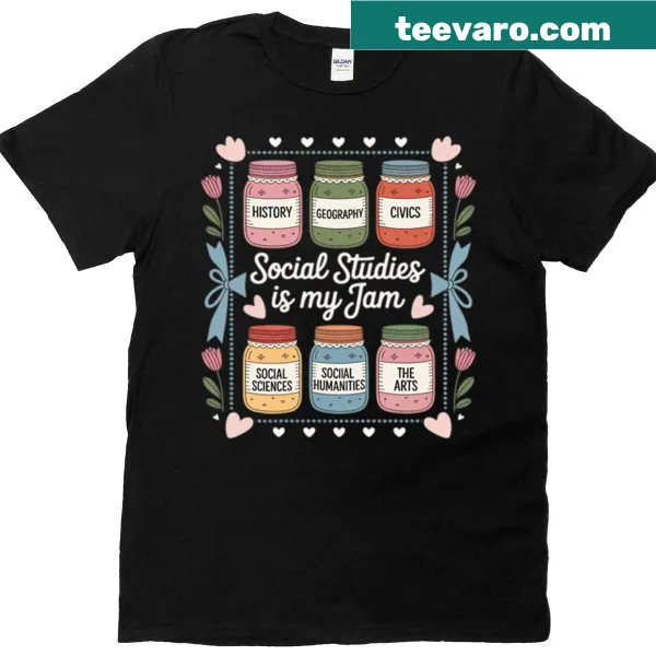 Social Studies teacher t-shirt with fun text design