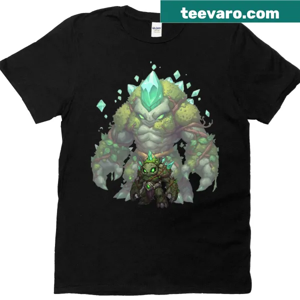 Illustration of Terrumon, an ancient demigod, on a T-shirt