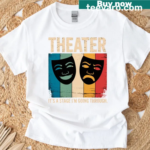 Theater lover T-shirt with artistic masks design