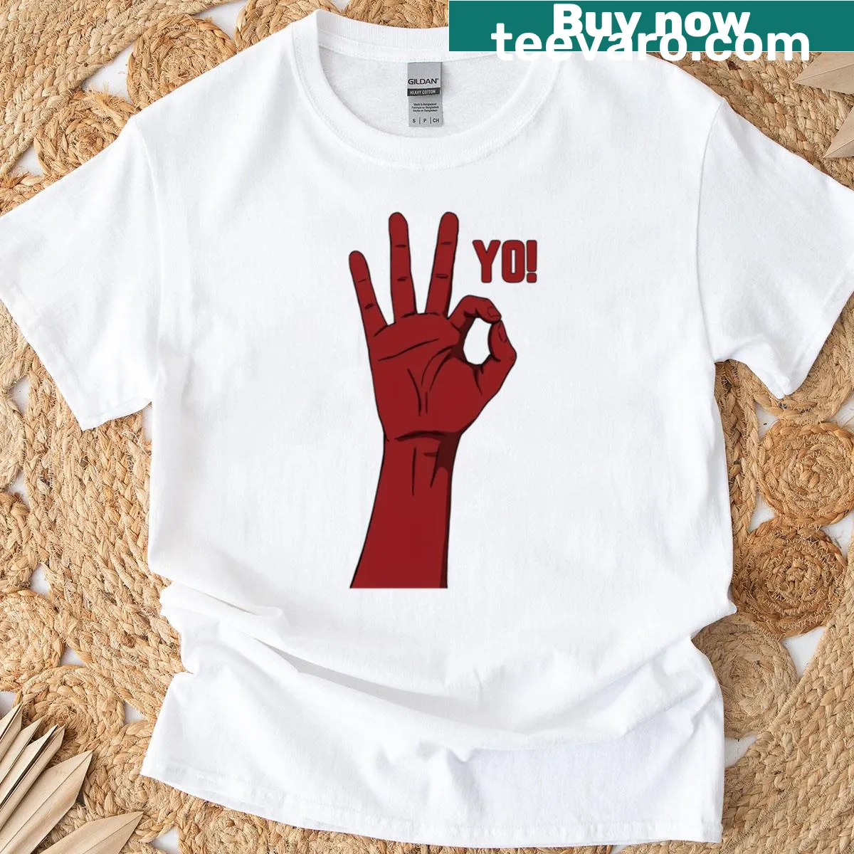 Whimsical Throw The Yo design T-shirt with playful graphics — on a men's t-shirt