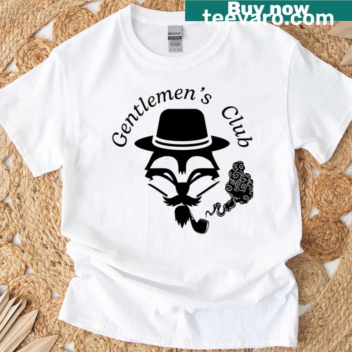 Vintage logo T-shirt inspired by gentlemen's clubs — on a men's t-shirt