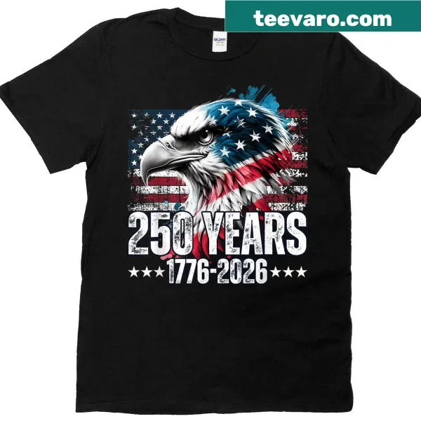 250th Anniversary United States birthday t-shirt with bold typography