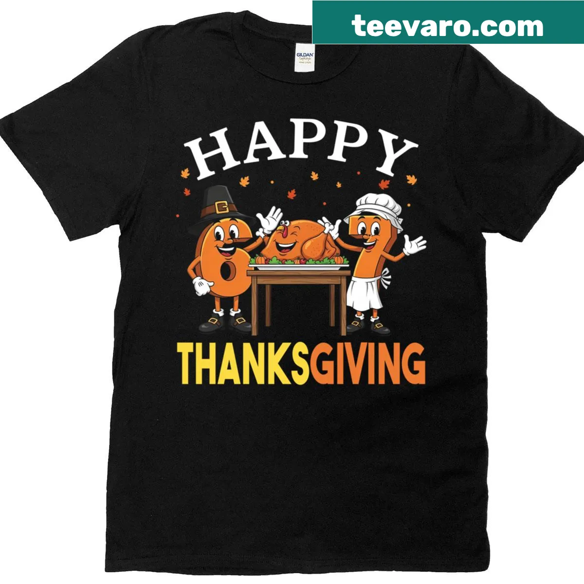 Matching Thanksgiving shirt with funny turkey graphic and text. — on a men's t-shirt