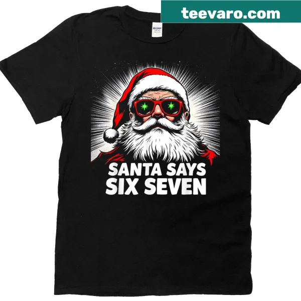 Funny Christmas T-shirt featuring the '67' meme