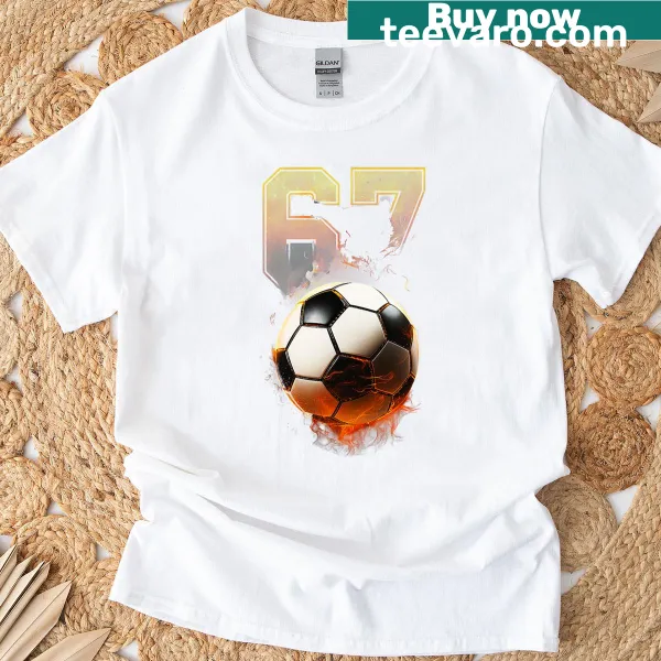 Funny soccer-themed birthday T-shirt for kids