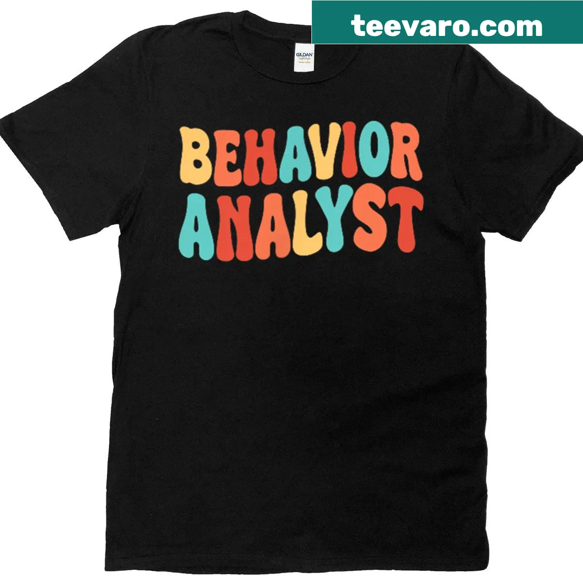 Typographic design for ABA therapy professionals — on a men's t-shirt