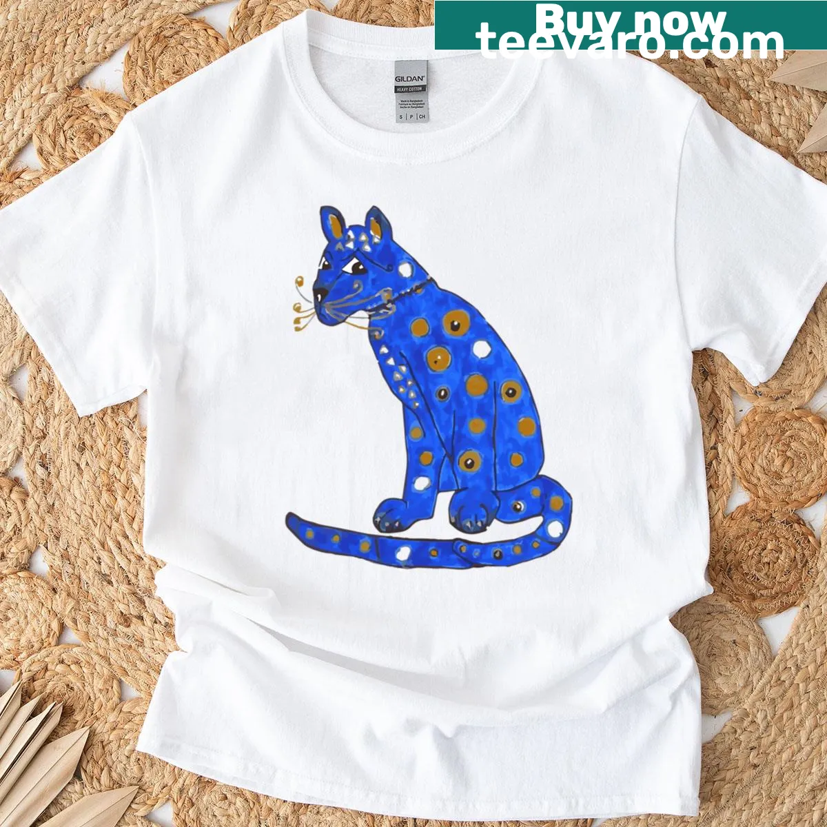 Illustrated T-shirt blending Agnetha's style with playful cat designs — on a men's t-shirt