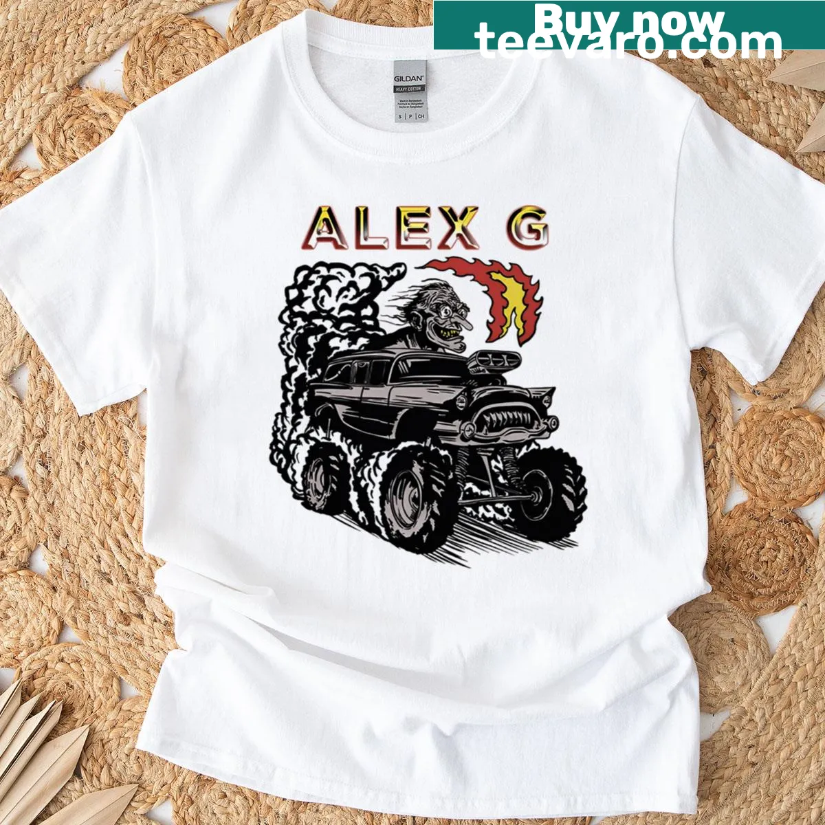 Alex G inspired design on a music merch T-shirt. — on a men's t-shirt
