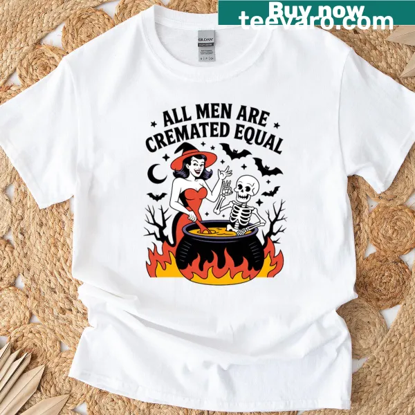 Funny Halloween T-shirt with a humorous saying about cremation