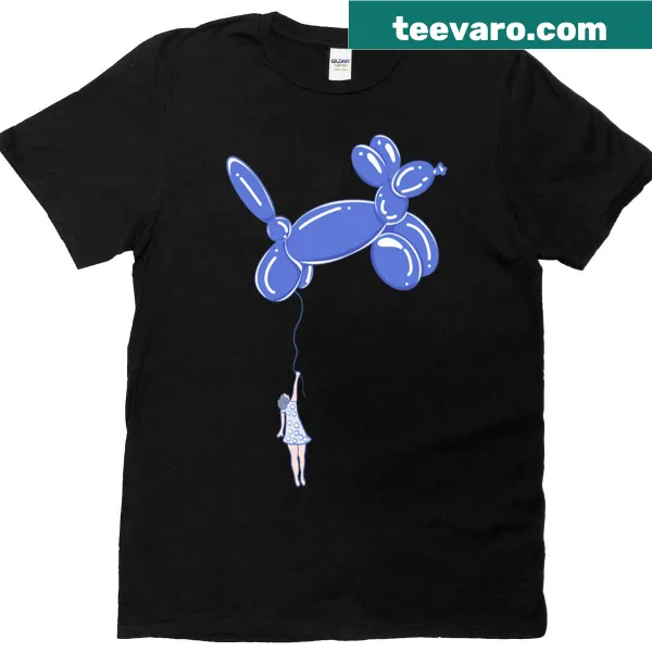Charming illustration of a balloon trip on T-shirt