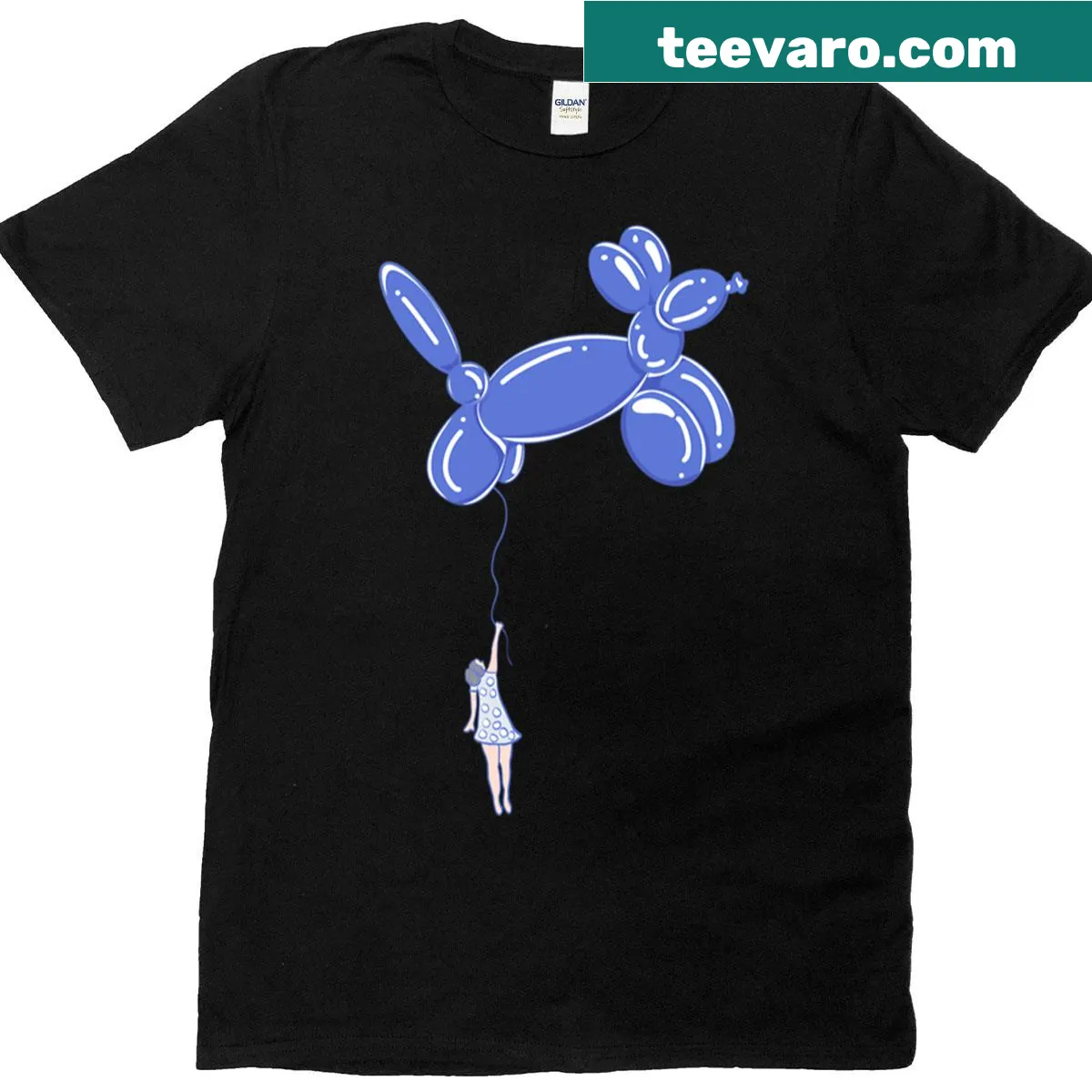 Charming illustration of a balloon trip on T-shirt — on a men's t-shirt