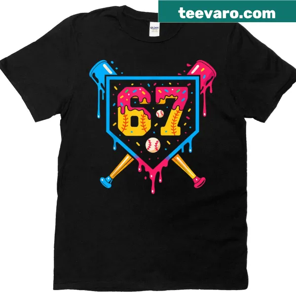 Baseball and ice cream themed graphic t-shirt for birthday