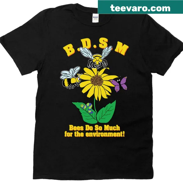 Playful illustration of bees promoting environmental awareness