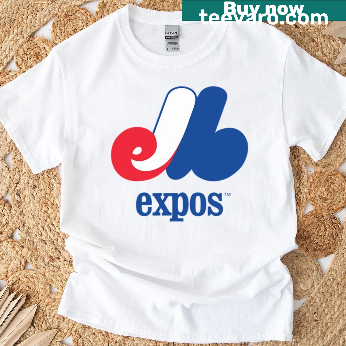 Montreal Expos logo T-shirt for baseball fans and collectors — on a men's t-shirt