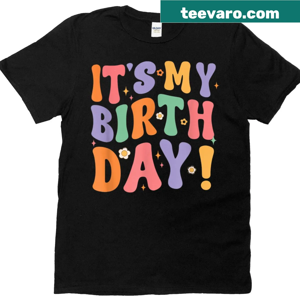 Cartoon design for a young girl's birthday, celebrating ages 2-9 — on a men's t-shirt