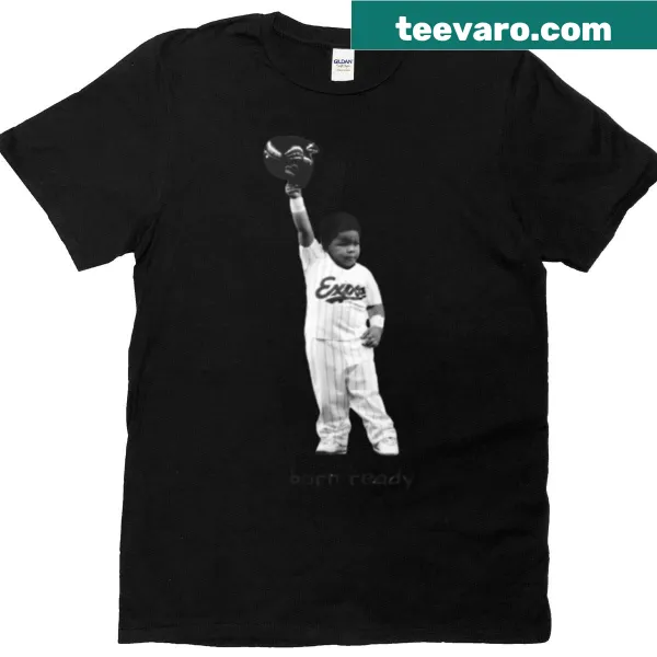 Typography T-shirt featuring 'Born Ready' alongside Bo Bichette and Vladimir Guerrero.