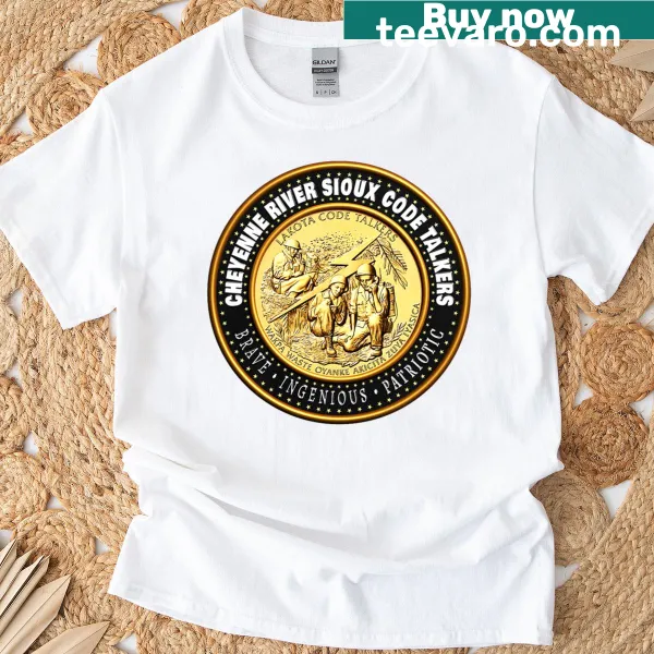 Typographic tribute to Lakota Code Talkers on a T-shirt