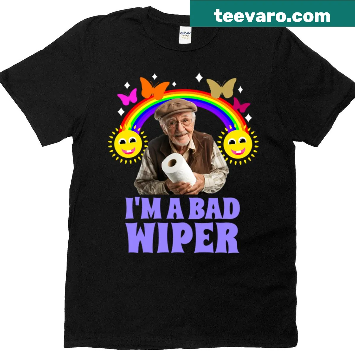 Provocative Christmas themed t-shirt with edgy text — on a men's t-shirt