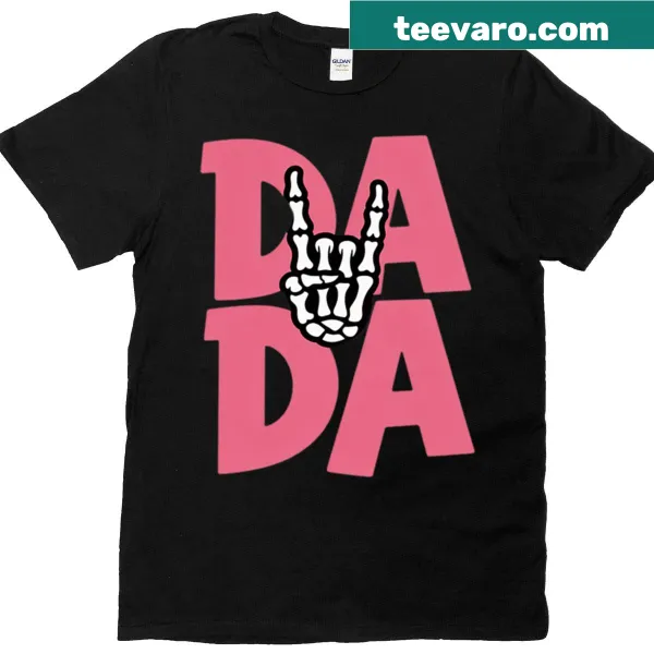T-shirt with 'Dada Of The Bad Two The Bone' graphic for a birthday