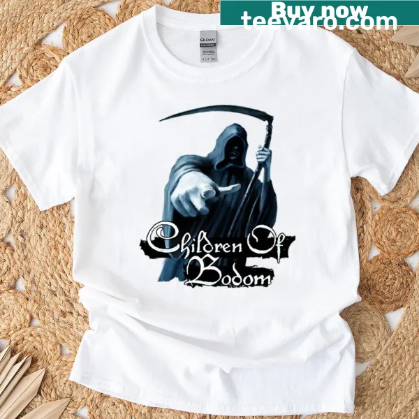 Grim Reaper illustration T-shirt with intricate fantasy art