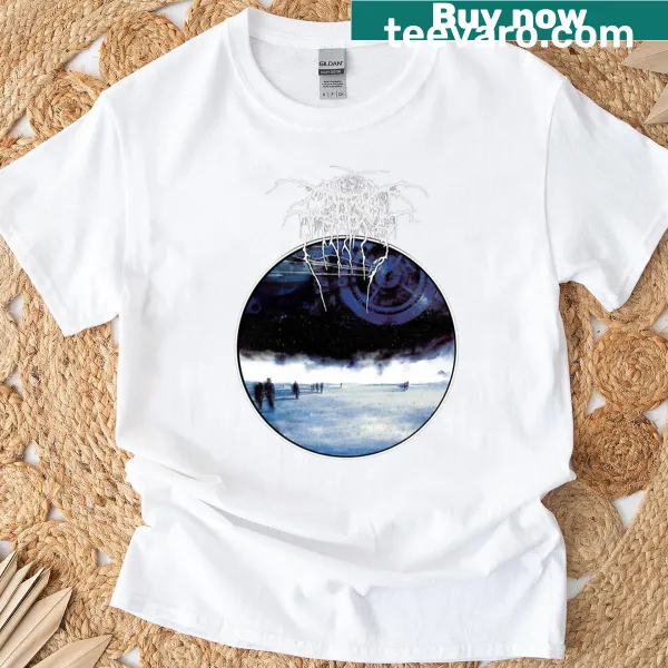 Illustrated t-shirt featuring a dramatic moon landscape scene
