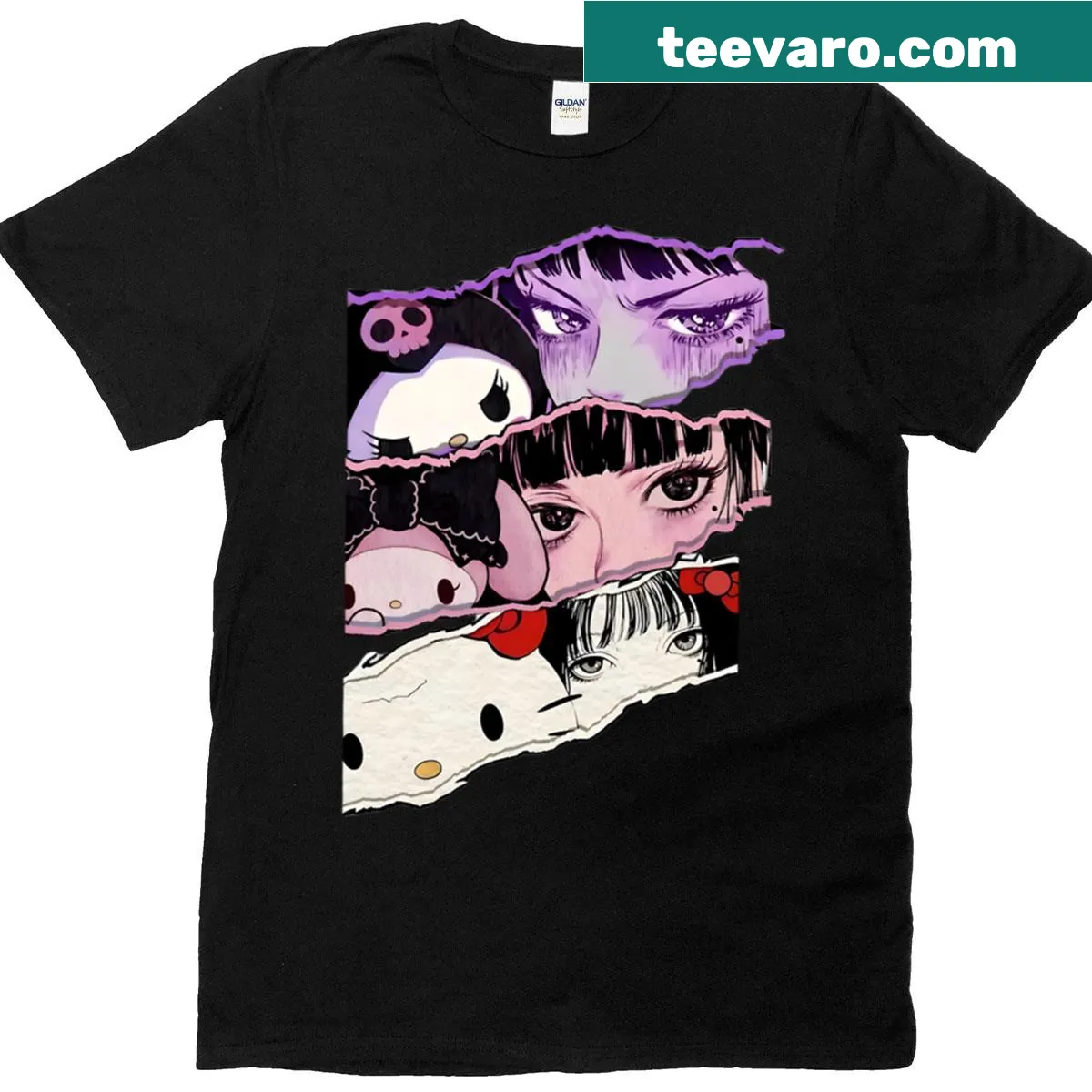 Stylish tee with the words 'Forever Anime Love' in artistic typography — on a men's t-shirt
