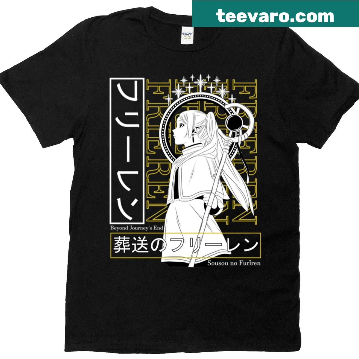 Artwork T-shirt inspired by 'Frieren: Beyond Journey's End' — on a men's t-shirt