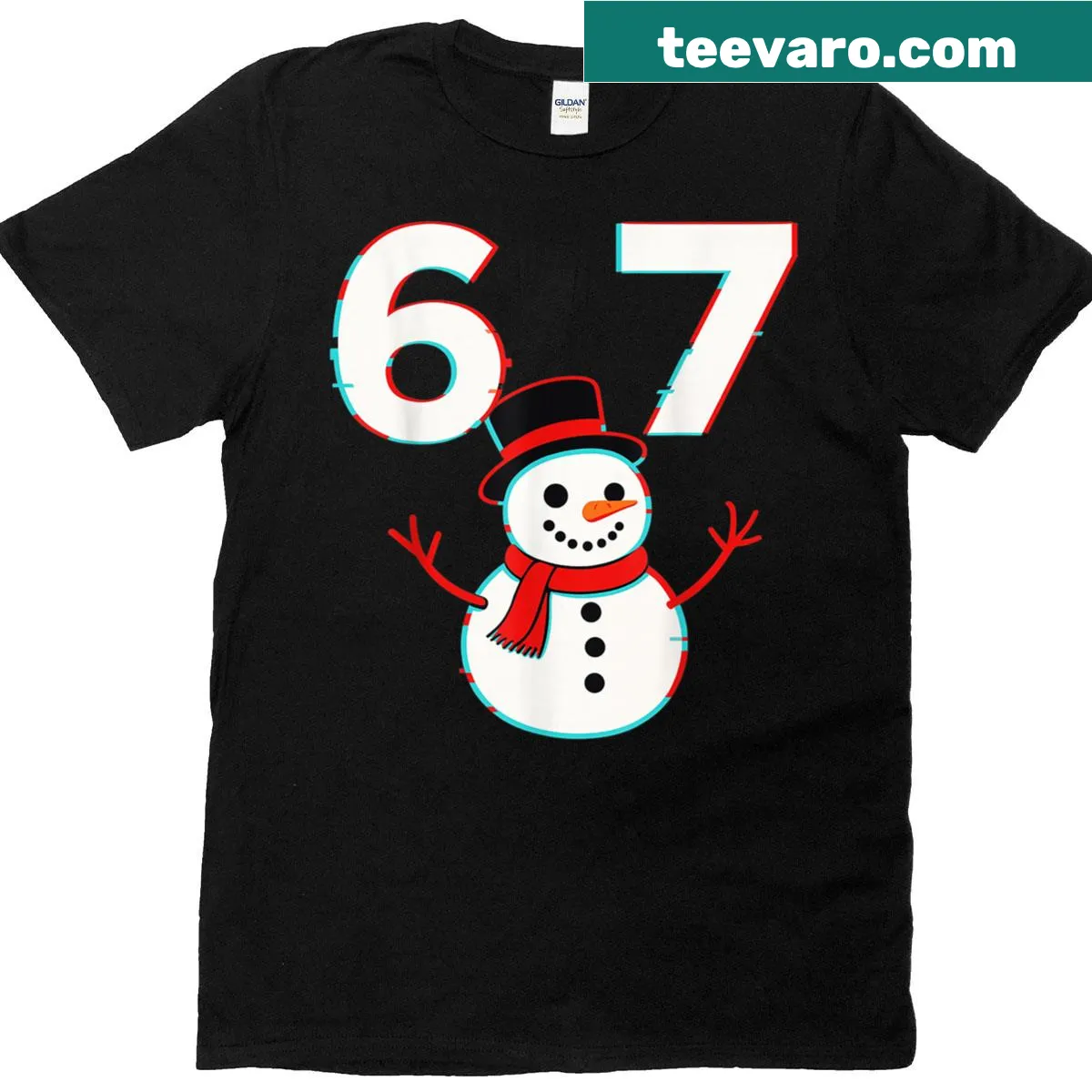 Funny snowman design with meme reference for Christmas humor — on a men's t-shirt