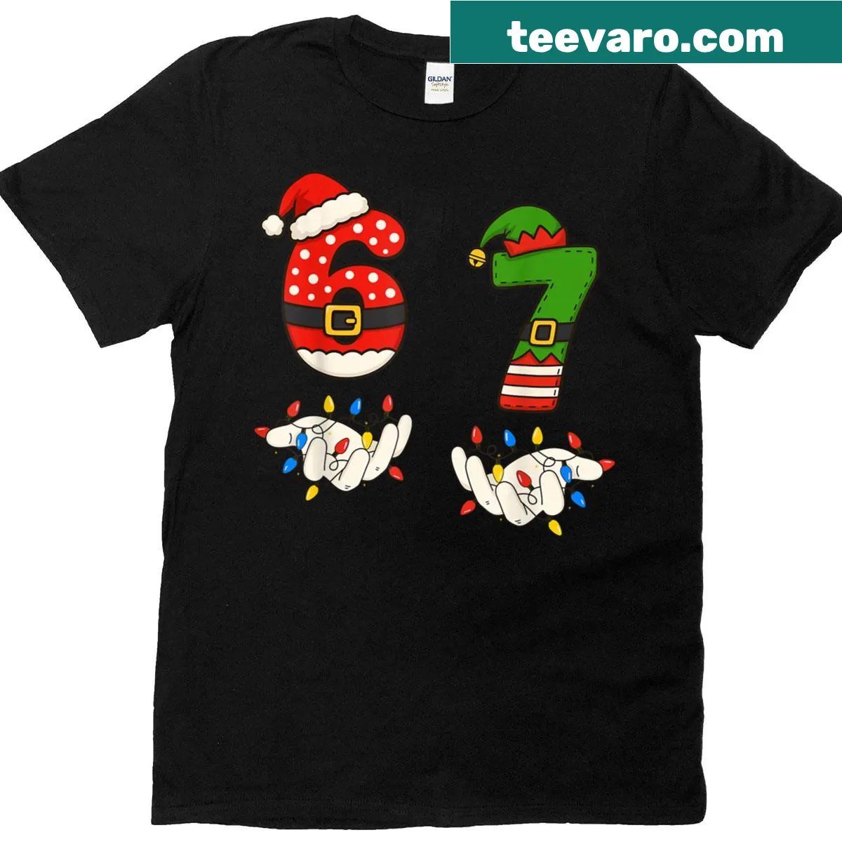 Couple matching Christmas shirt featuring the '67 meme — on a men's t-shirt