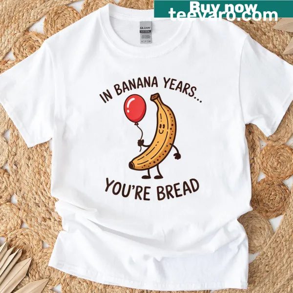 Humorous banana-themed T-shirt for kids with playful saying