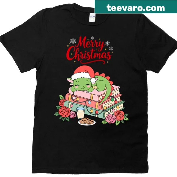Oversized t-shirt with cute dragon and book graphic for kids