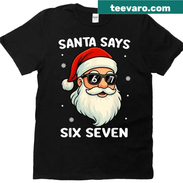 Cartoon Santa design featuring the '67 meme for kids
