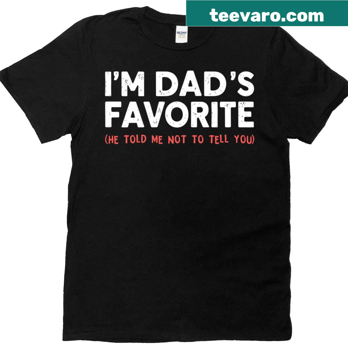 I'm Mom's Favorite text design on a funny t-shirt — on a men's t-shirt