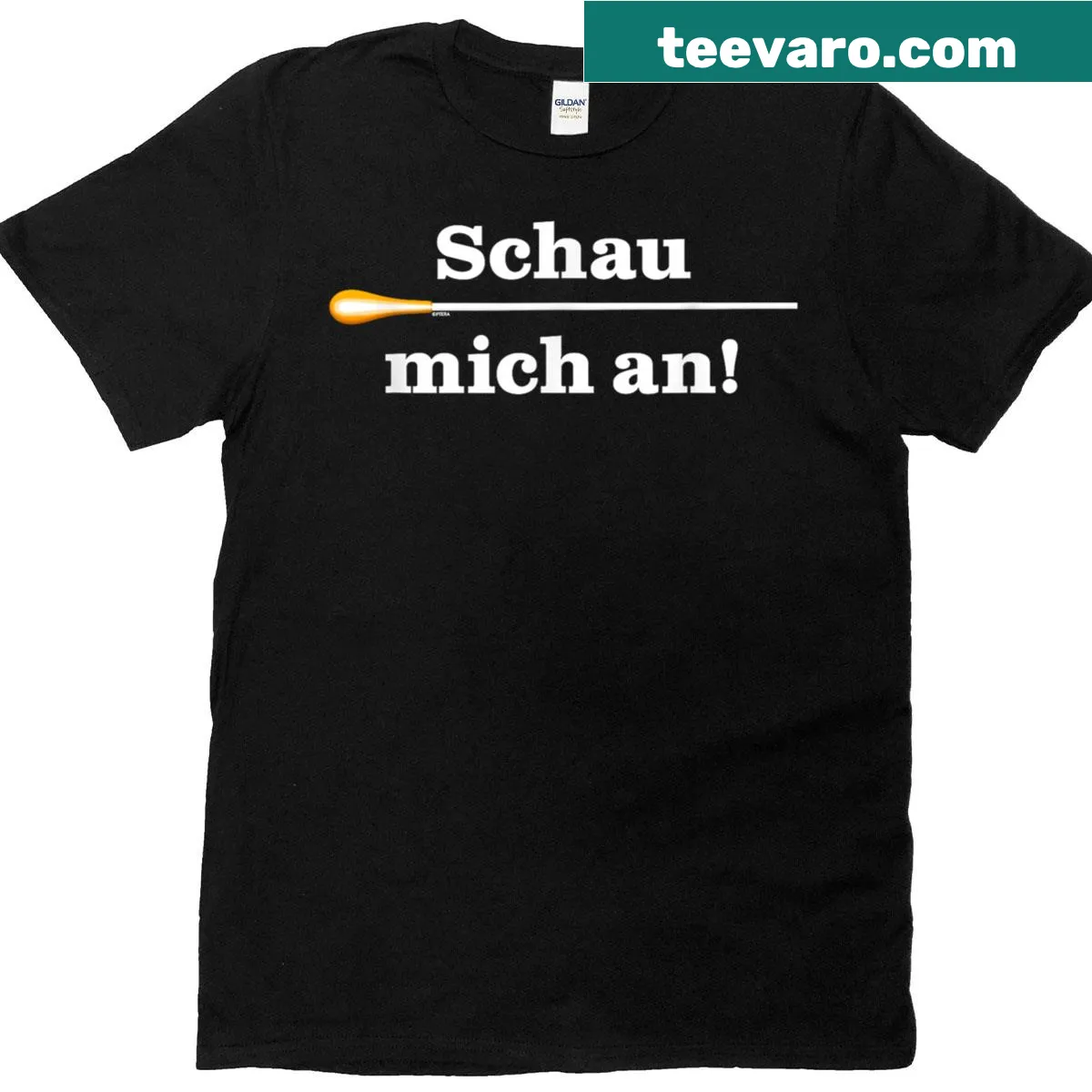 Funny music conductor t-shirt with humor for musical directors — on a men's t-shirt