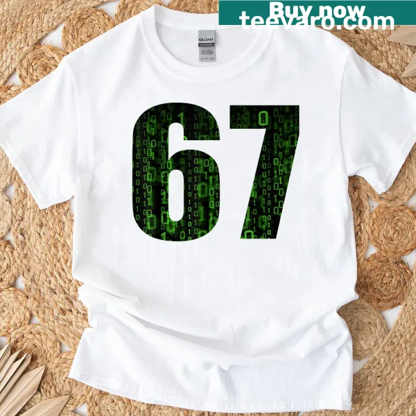 Funny T-shirt with Six Seven meme and Gen Alpha slang design.