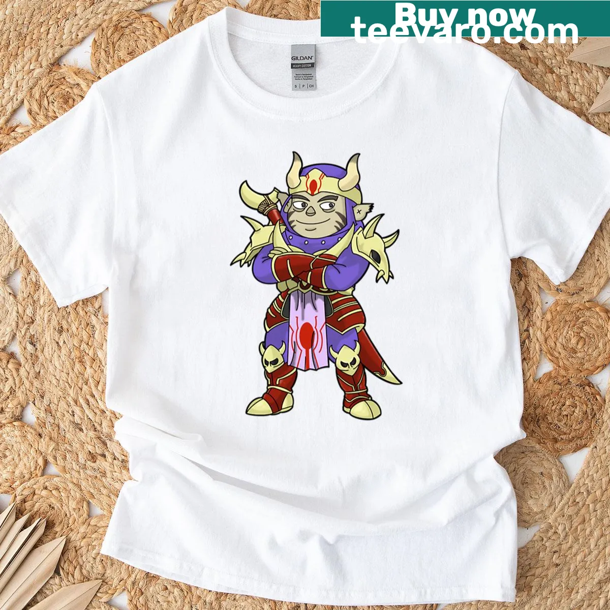 Gadwin character T-shirt from Grandia 1 video game — on a men's t-shirt