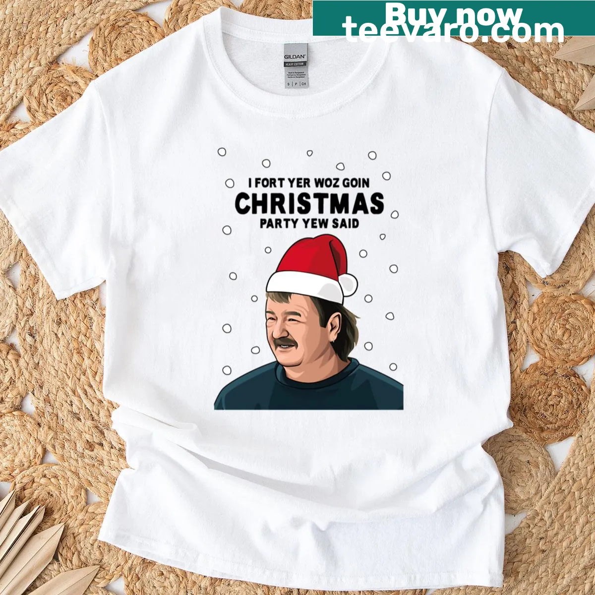 Whimsical Gerald from Clarkson's Farm Christmas t-shirt — on a men's t-shirt