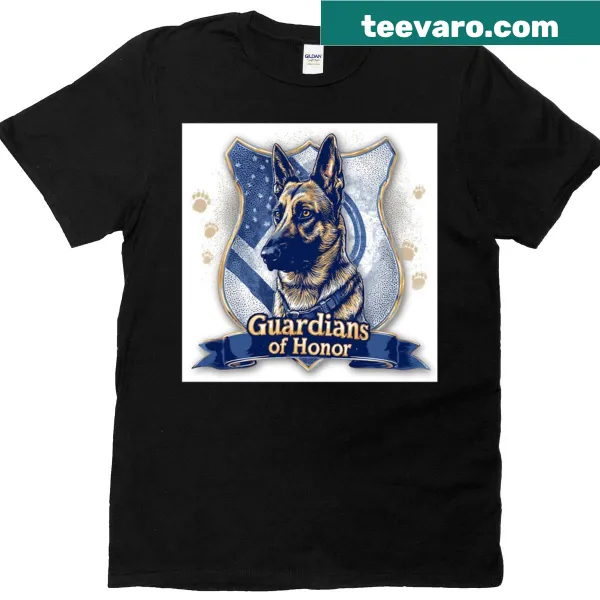K9 Guardians of Honor badge graphic on a police dog t-shirt