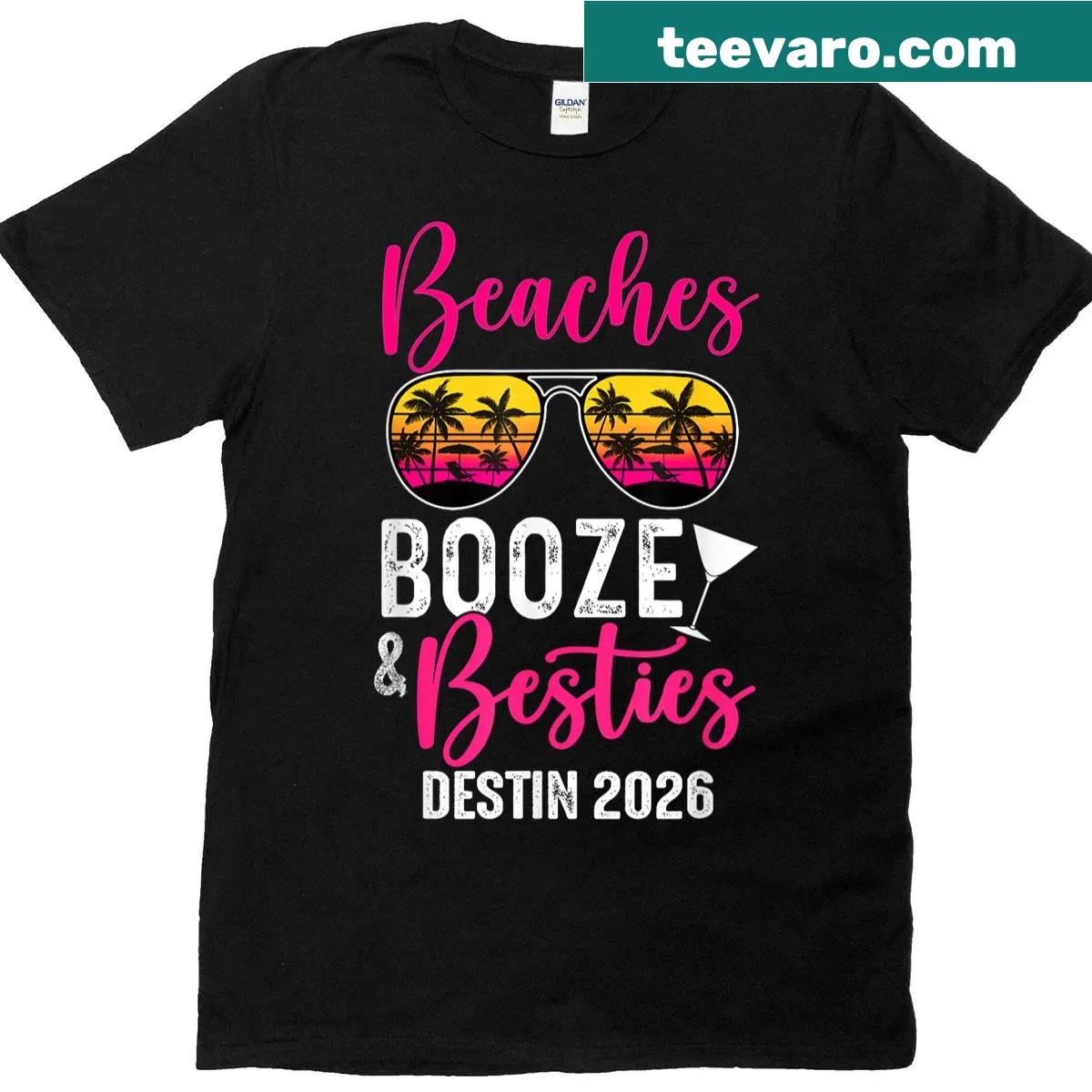 Beach-themed t-shirt celebrating girls weekend trip — on a men's t-shirt