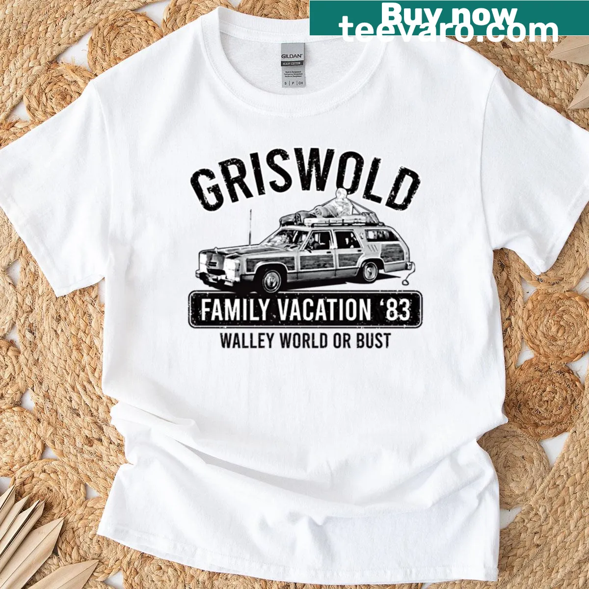 Illustrative T-shirt inspired by Griswold Family Vacation movies. — on a men's t-shirt