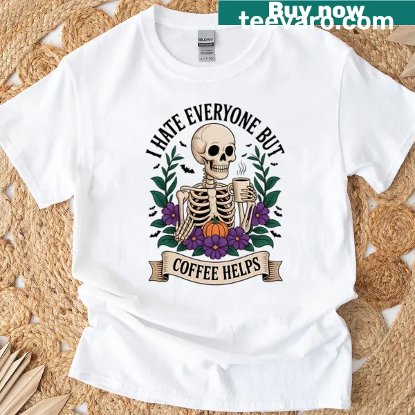 Funny Halloween coffee t-shirt with sarcastic text