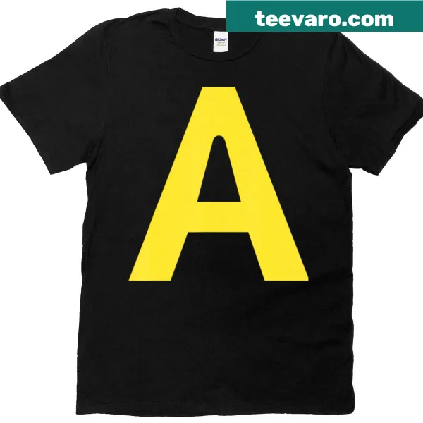 Halloween t-shirt featuring the letter A for matching costumes