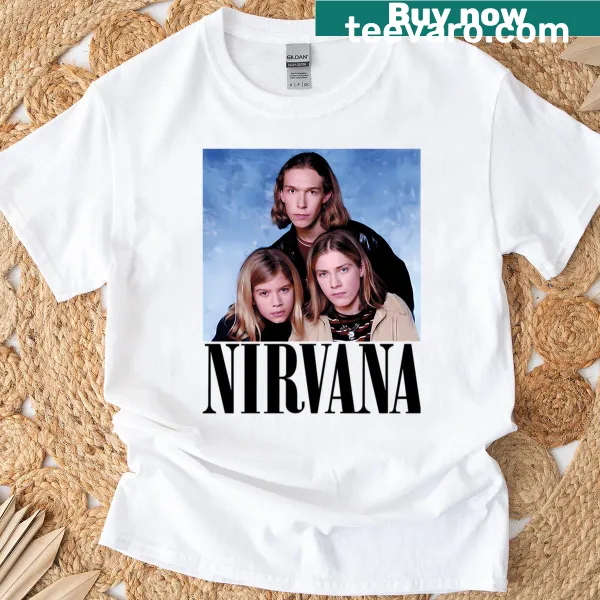 Nirvana T-shirt with bold typography featuring the band's name
