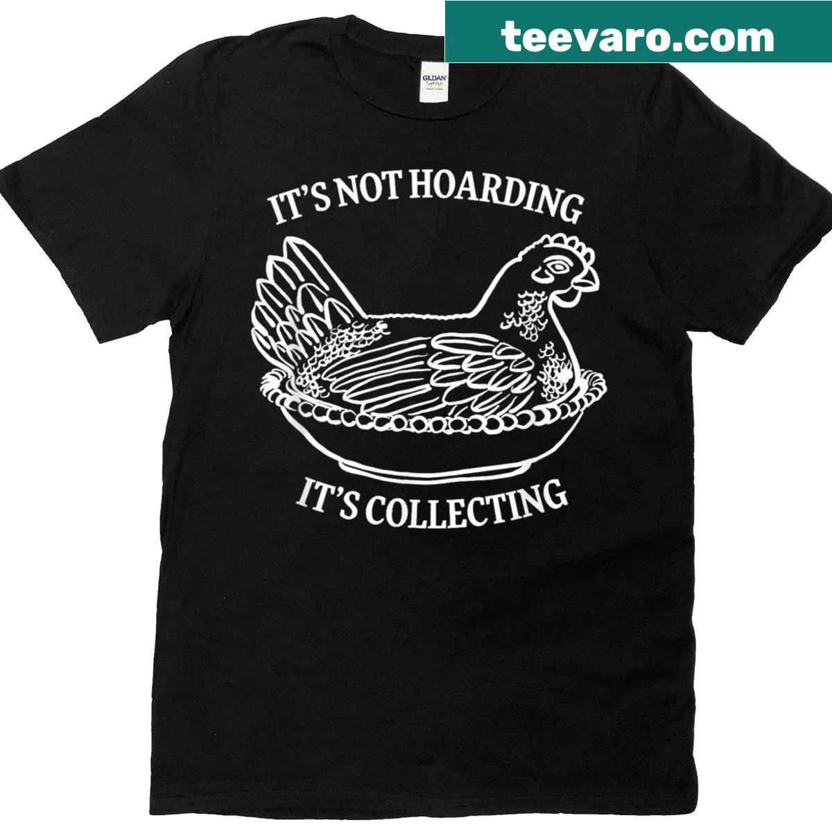 Illustration of a hen on a nest on a T-shirt — on a men's t-shirt