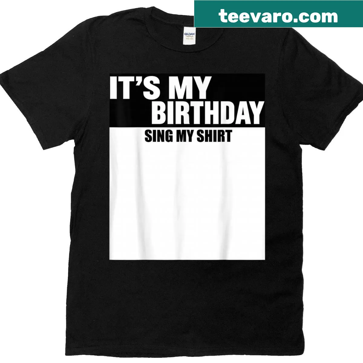 Funny birthday T-shirt with a sign design for guests to write on — on a men's t-shirt
