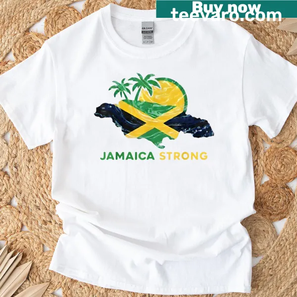 Jamaica flag heart design t-shirt expressing love