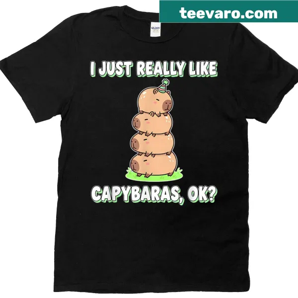 Kawaii capybara art t-shirt for all ages