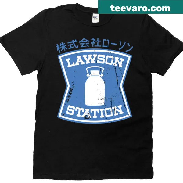 Vintage distressed T-shirt featuring Lawson Station graphic